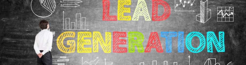 Lead generation concept on chalkboard