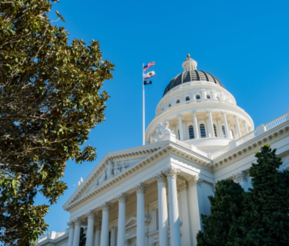 Exterior view of the historical California State Capitol