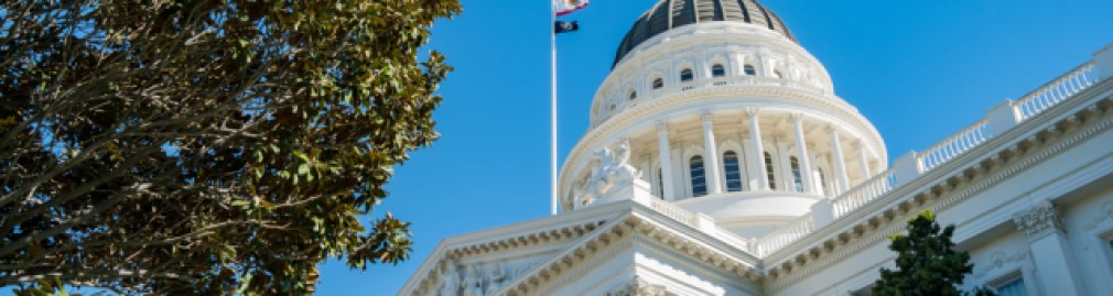 Exterior view of the historical California State Capitol