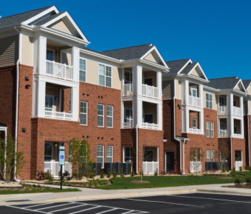Suburban apartment building