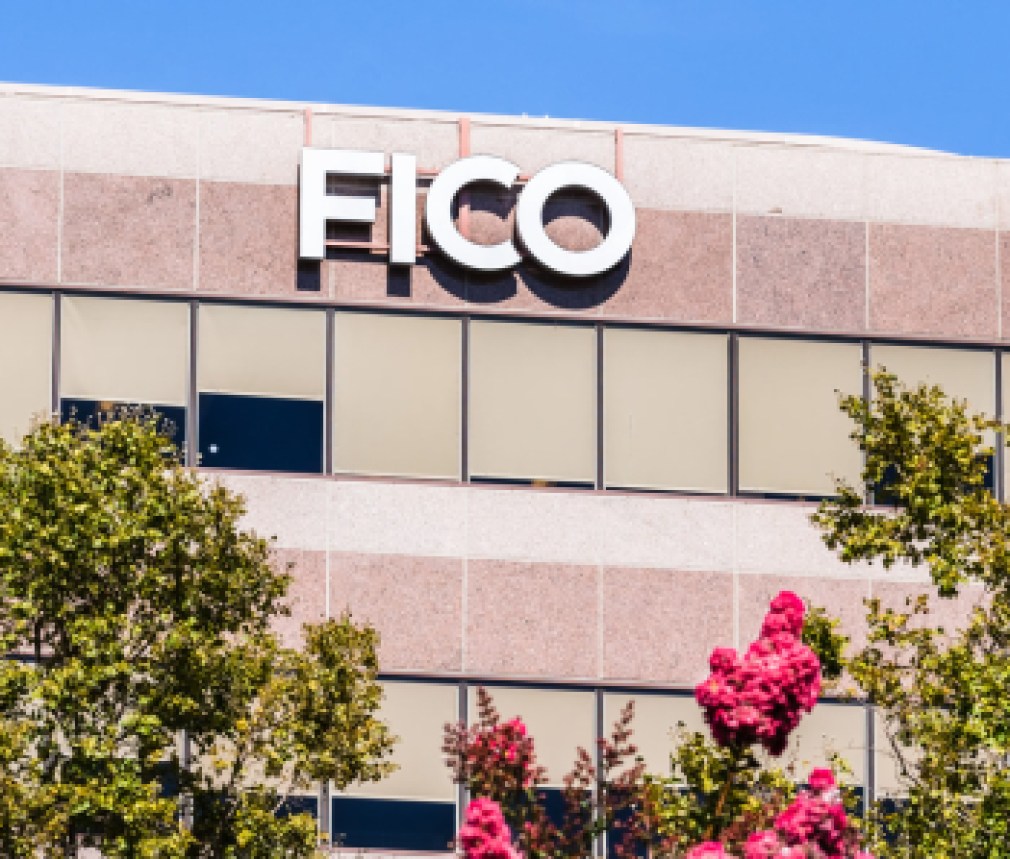August 26, 2019 San Jose / CA / USA - FICO headquarters in Silicon Valley; FICO, originally Fair, Isaac and Company, is a data analytics company focused on credit scoring services