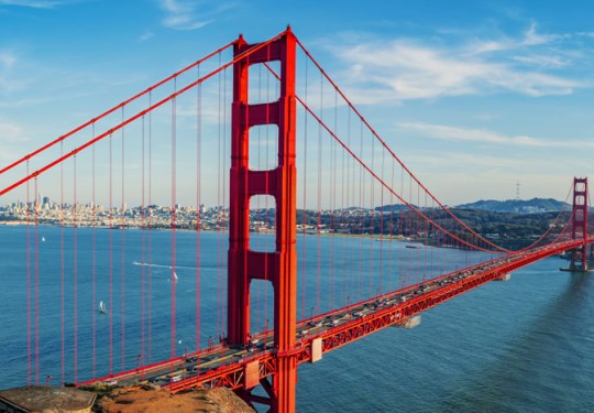 Golden Gate Bridge panorama, San Francisco California