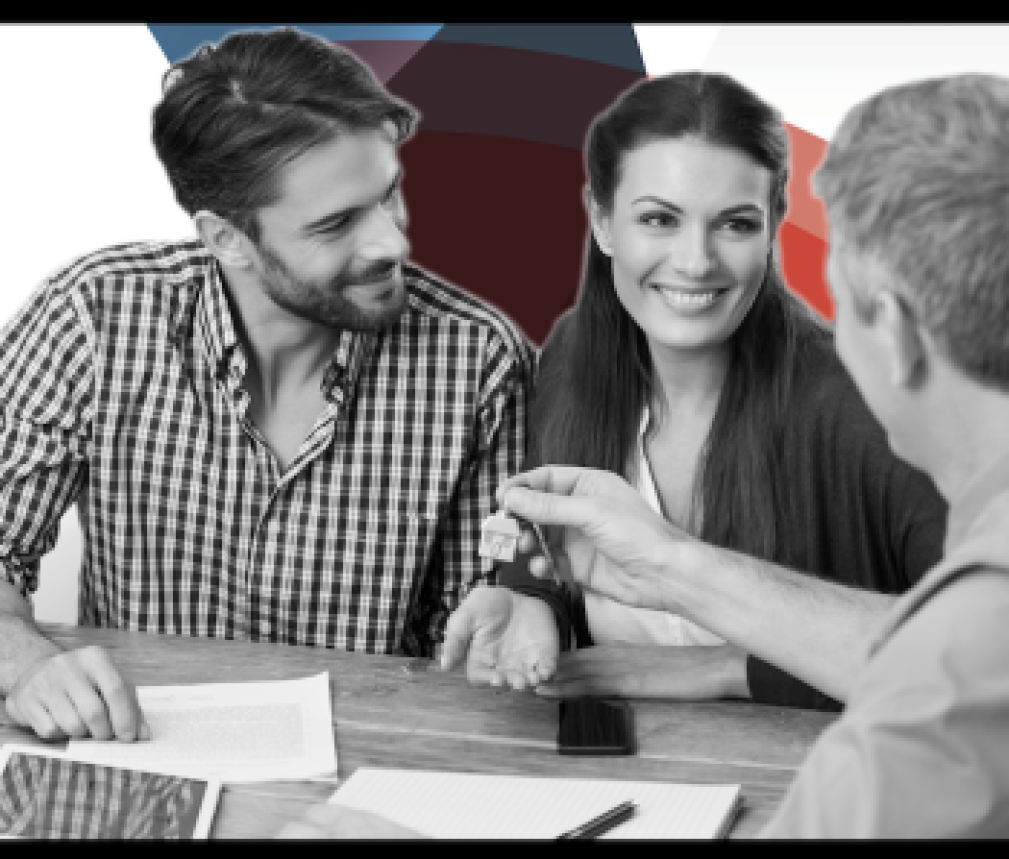 young couple with lender