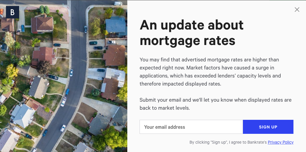 Super Low Interest Rates Disappear From Mortgage Comparison Sites