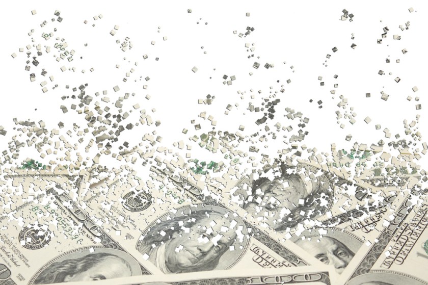 Background from a scattering particles