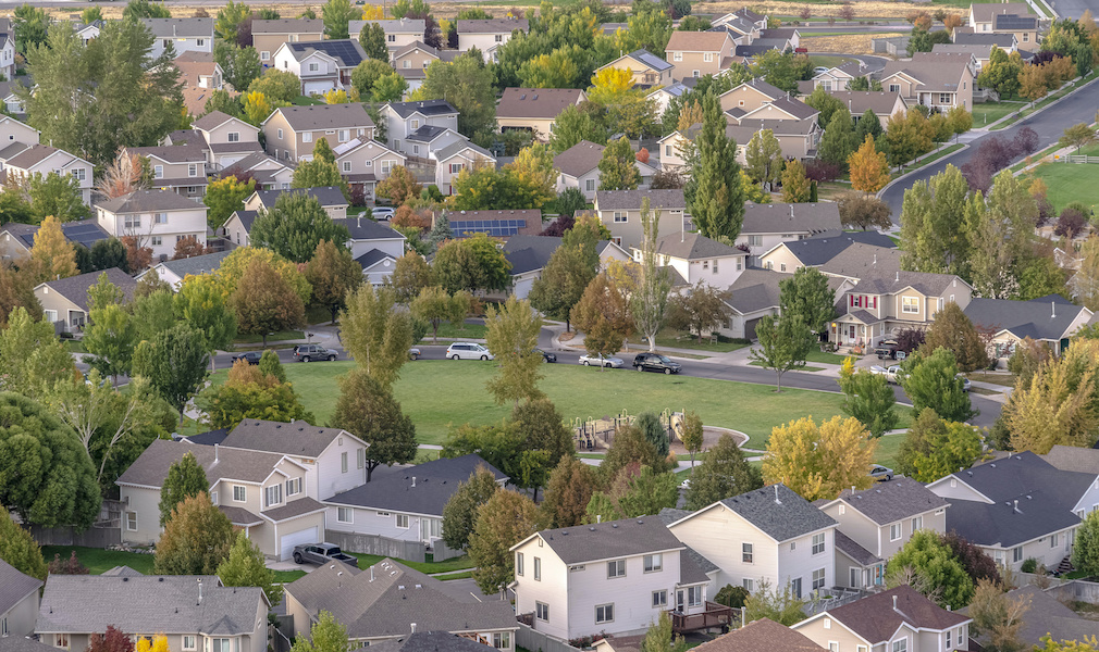 Open park or sports field in Utah Valley suburbs