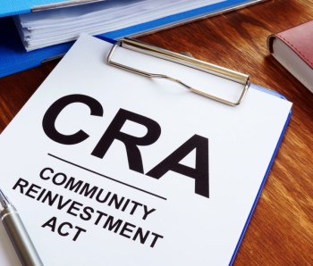 Community Reinvestment Act CRA in the blue clipboard.