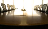 Table boardroom with chair in morning / meeting associate