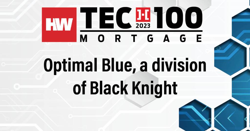Optimal Blue, a division of Black Knight Tech 100 Mortgage
