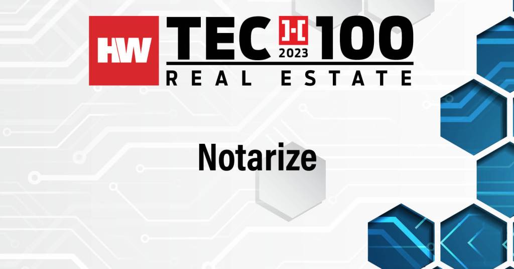 Notarize Tech100 Real Estate