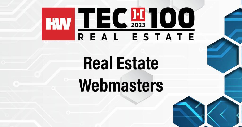 Real Estate Webmasters Tech100 Real Estate winner