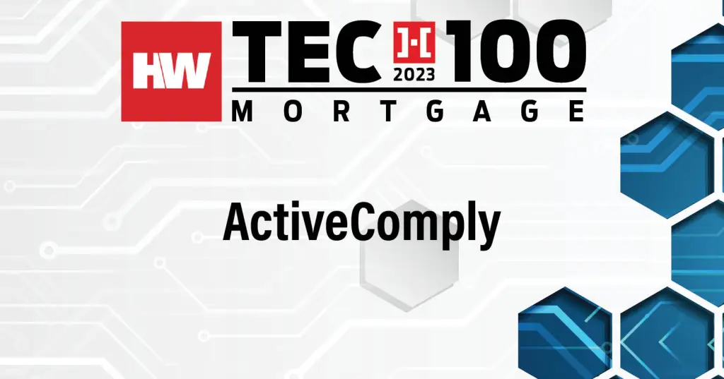 ActiveComply Tech 100 Mortgage Winner