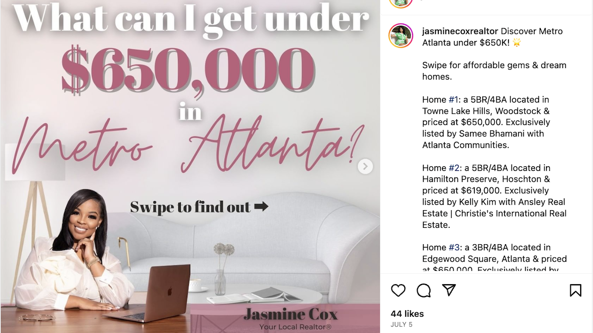 Jasmine Cox Instagram Post Idea