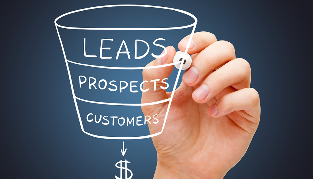 Sales-funnel-from-lead-to-prospect-to-customer