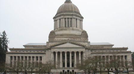 The Washington State Capitol building in Olympia, Washington.