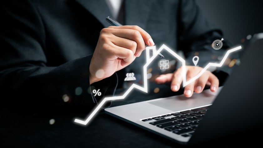 Real estate brokers use advanced technology to analyze market sales for home property tax investments handle construction