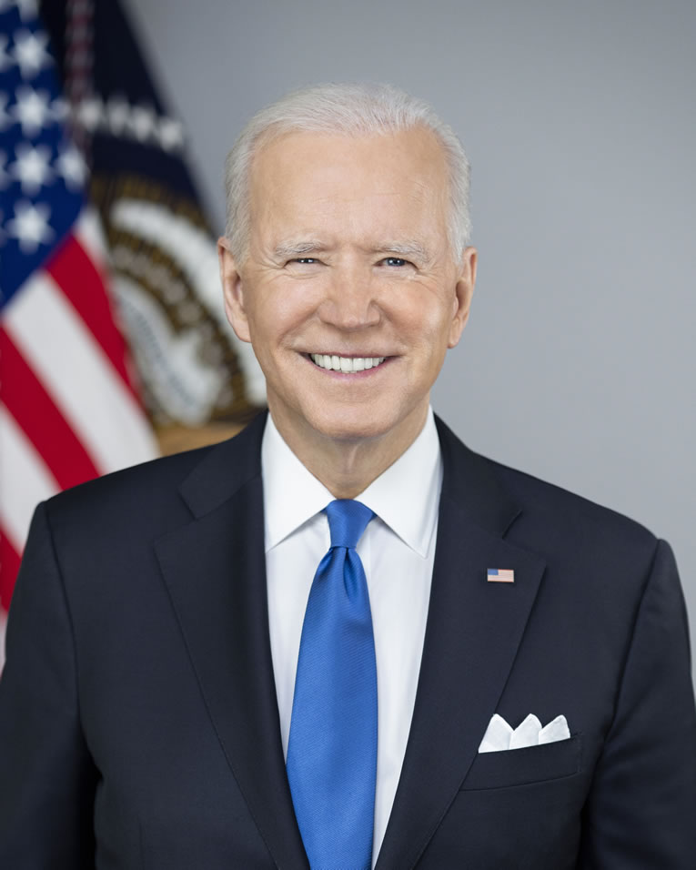 The official White House portrait of President Joe Biden, taken in January 2021.