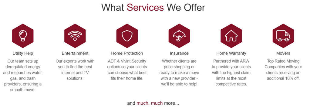 Services provided by Utility Connect.