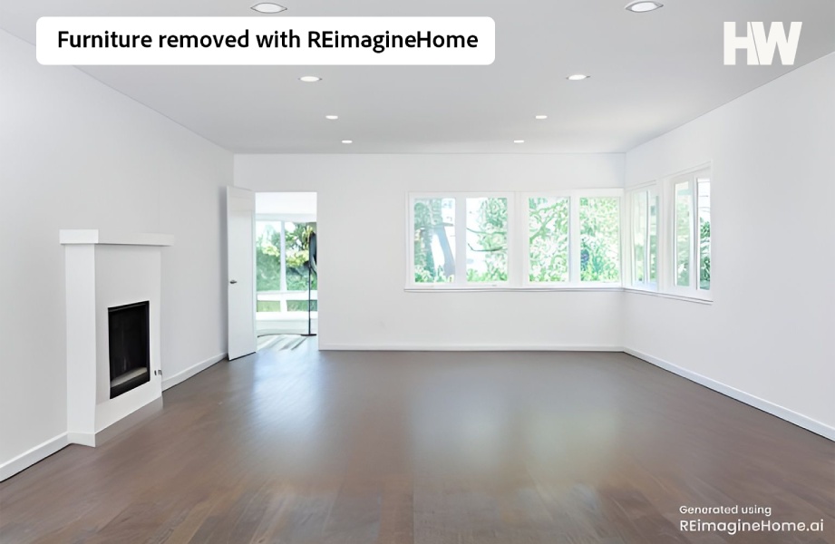 Furniture removed with REimagineHome