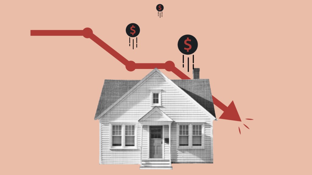 Home prices falling
