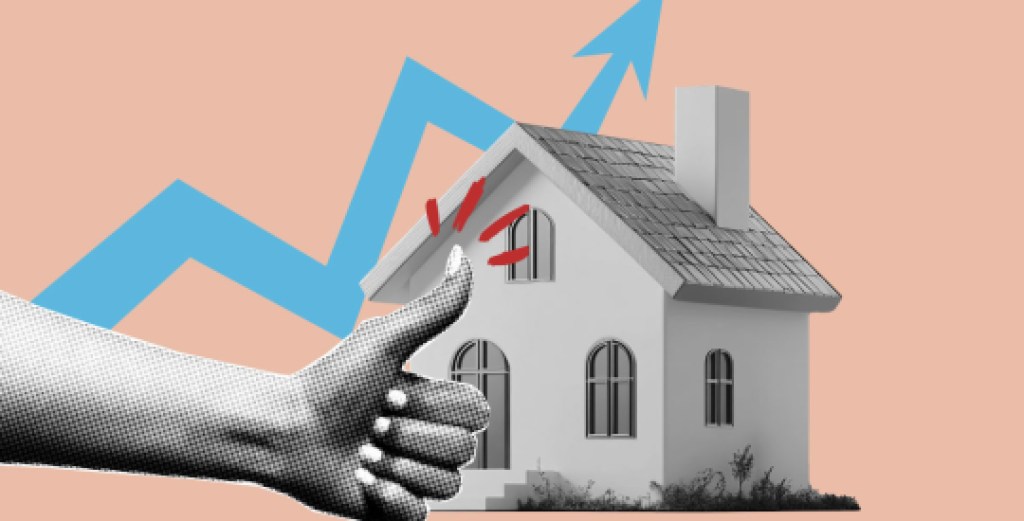 House arrow thumbs up