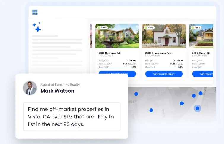 Command for HouseCanary to create a CMA report for off-market properties.