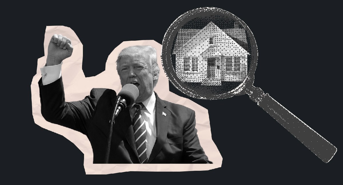 Trump arm in the air house