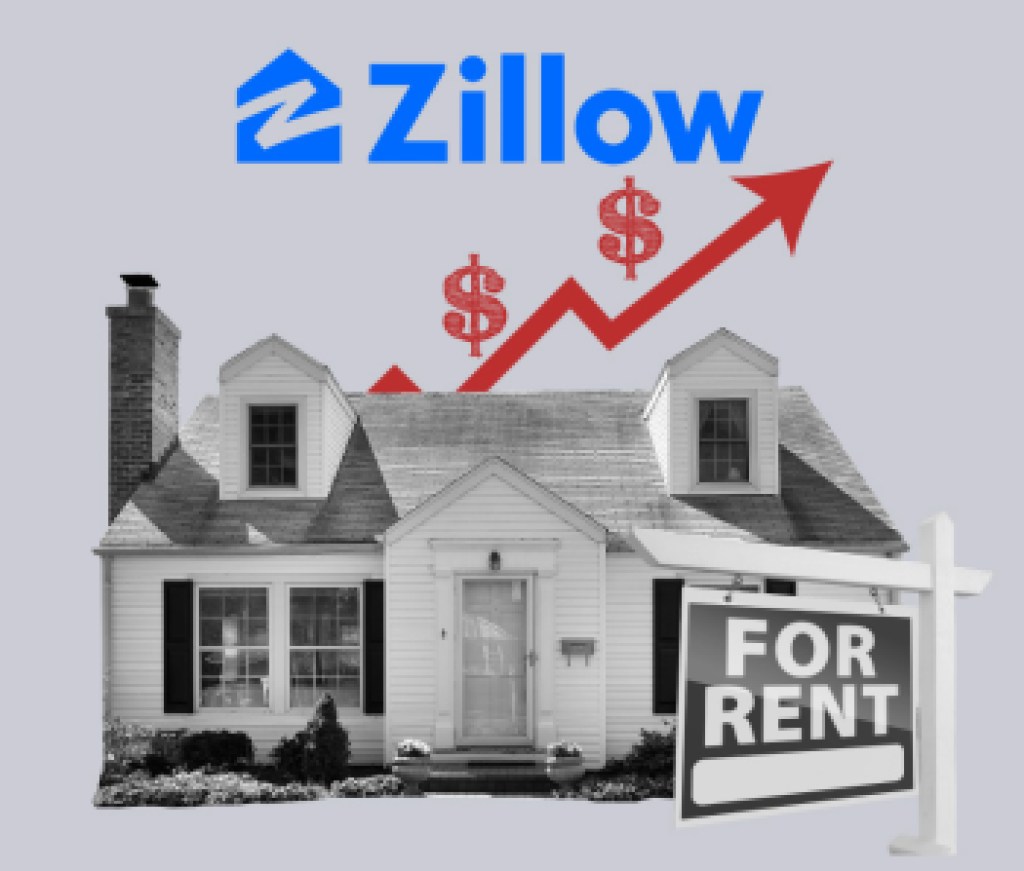 Zillow for rent up arrow