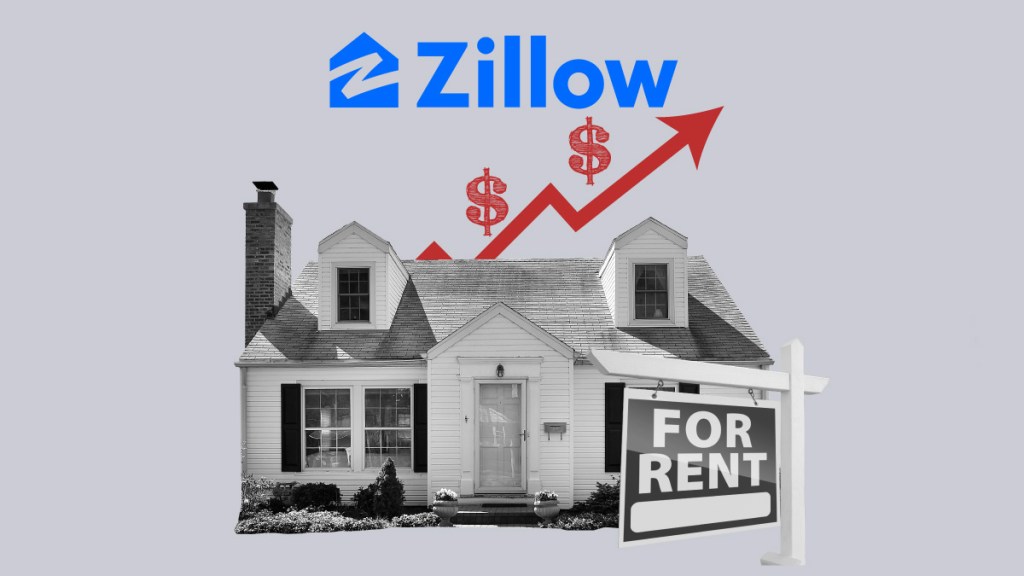 Zillow for rent up arrow