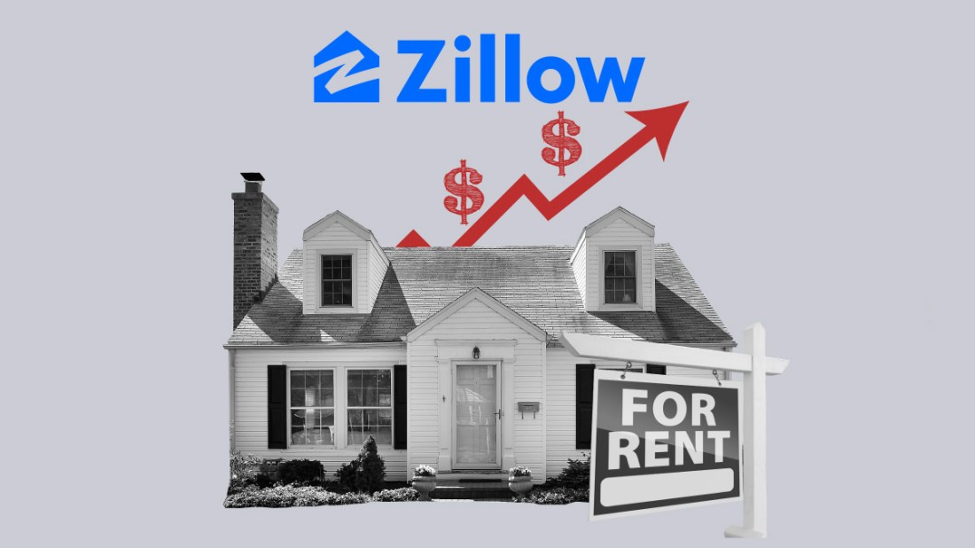 Zillow for rent up arrow