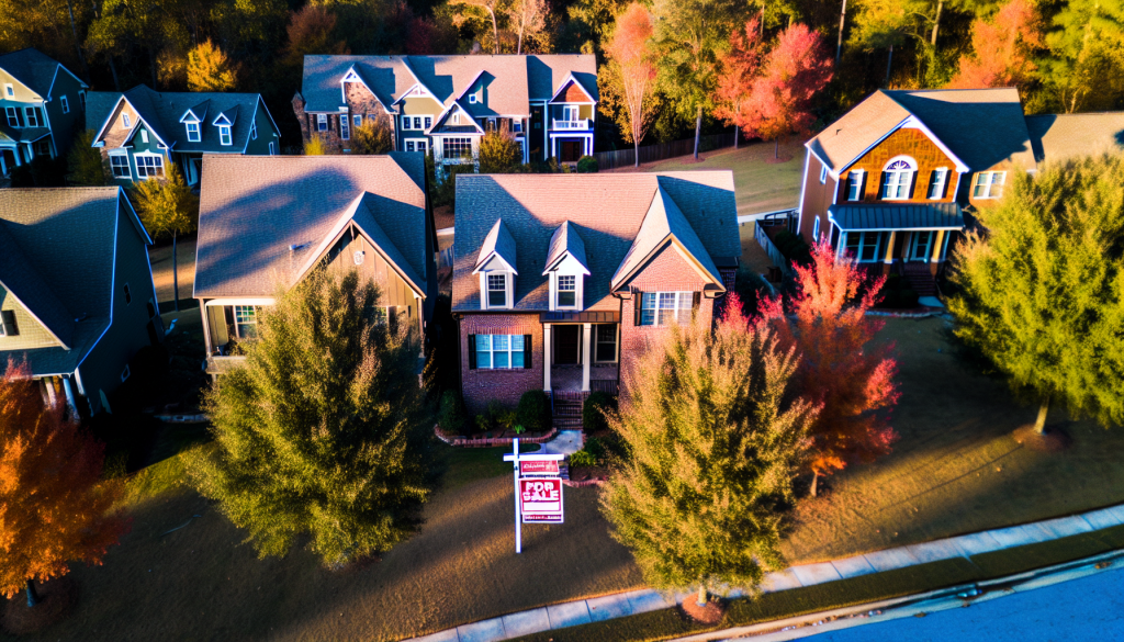 Suburban Georgia homes for sale in early autumn