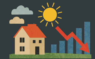 Mortgage rate house down arrow