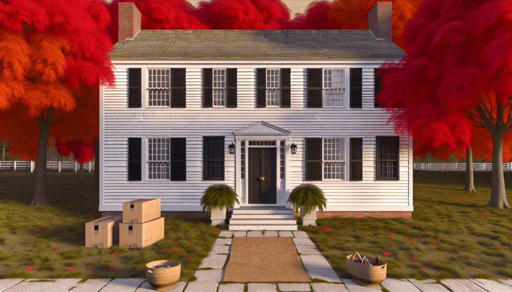 Connecticut home in the fall