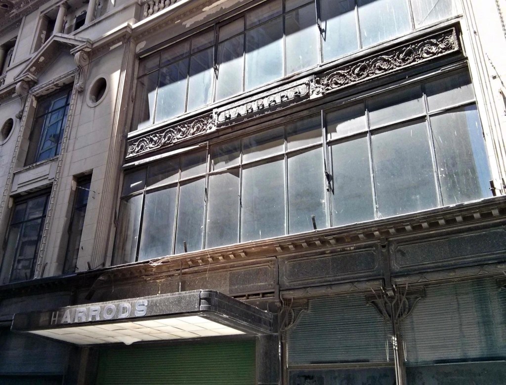 Rundown building, formerly owned by Harrods.